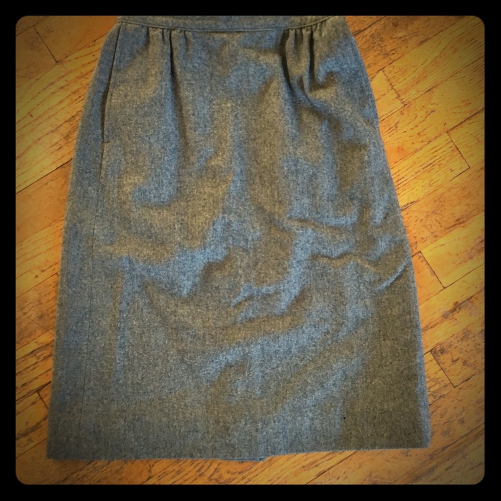 Wool Pendleton knee skirt